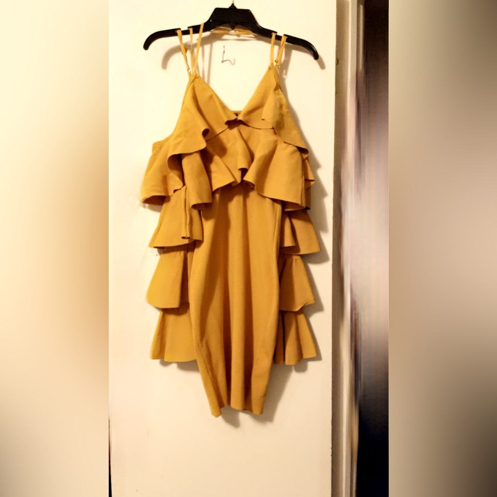 Fashion Nova xL ruffle sweater dress